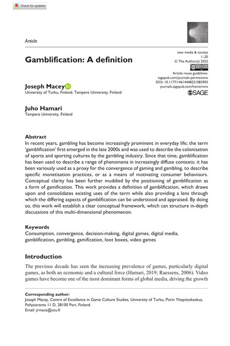 gamblification|(PDF) Gamblification: A definition .